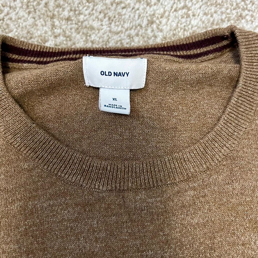 Old Navy light brown, light weight sweater, extra large - Picture 3 of 4